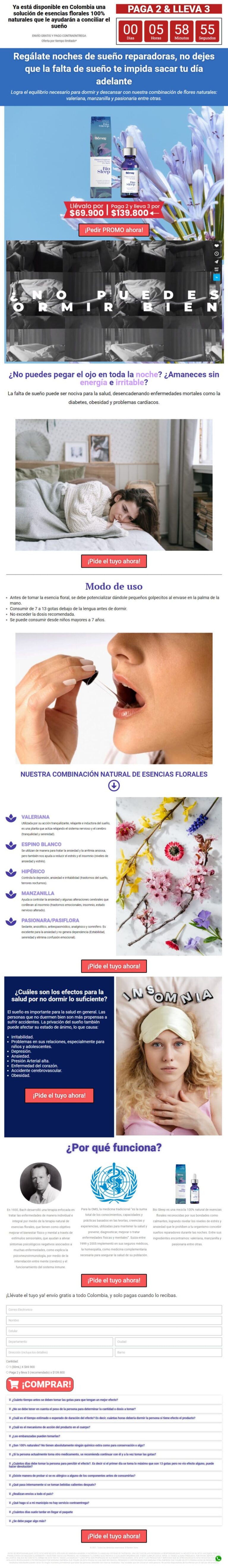 Landing Page Bio Sleep