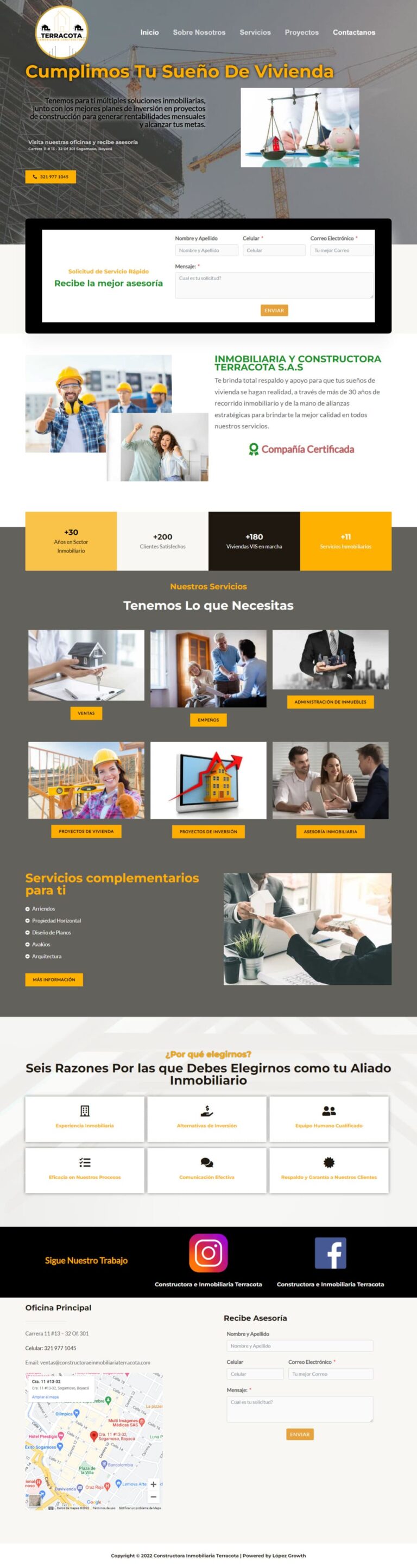Sitio Web Constructora Terracota